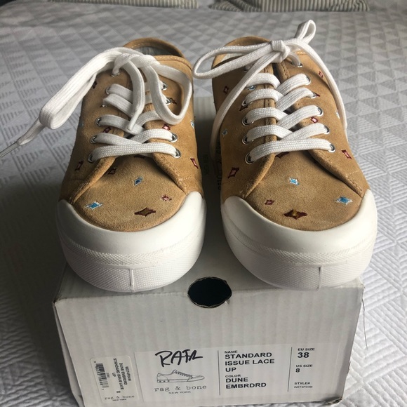 Rag & Bone Dune Embrdrd standard issue lace up US8 - Picture 2 of 5